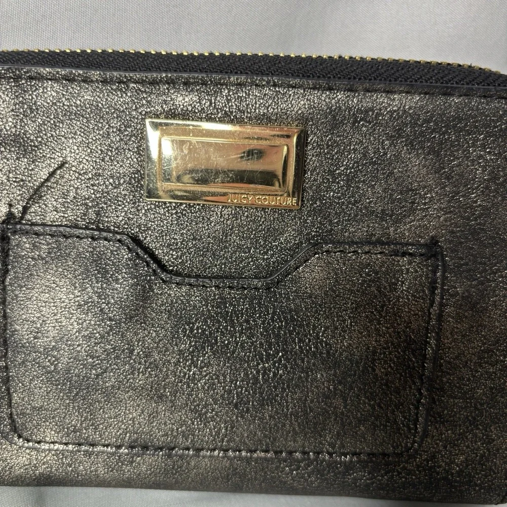 Juicy Couture black/gold compact wristlet Y2K Millennial 2000s